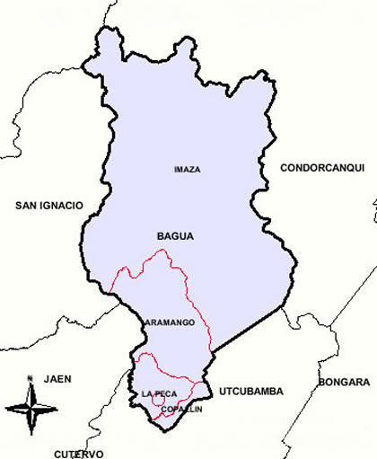 MAPA DE LA PROVINCIA DE BAGUA