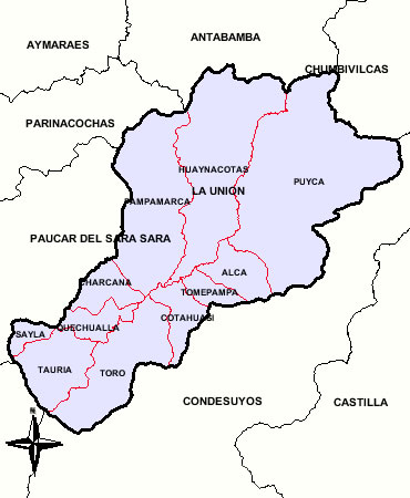 MAPA DE LA PROVINCIA DE LA UNIONY