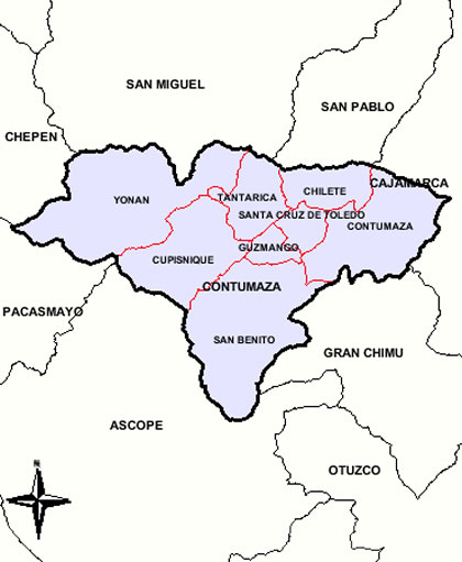 MAPA DE LA PROVINCIA DE CONTUMAZA