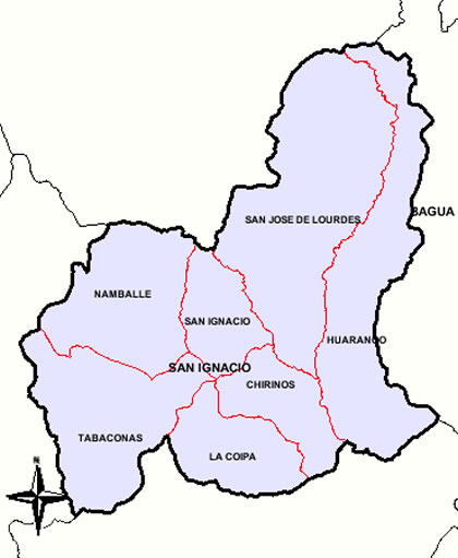 MAPA DE LA PROVINCIA DE SAN IGNACIO