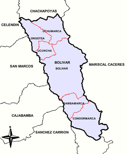 MAPA DE LA PROVINCIA DE BOLIVAR
