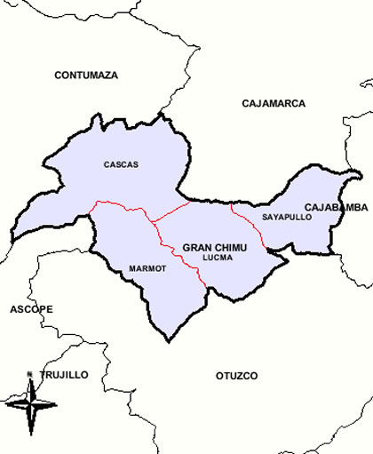 MAPA DE LA PROVINCIA DE GRAN CHIMU