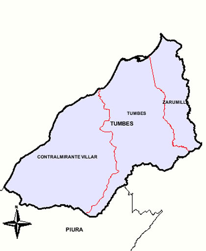Mapa Departamento Tumbes